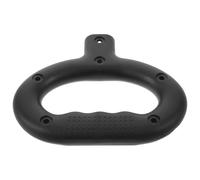 Telescopic Push Wagon Handle Attachment Black D-shaped Grip Replacement Bar | Adjustable Folding Design, Reinforced Plastic and Metal Construction, Ergonomic Anti-slip Grip for Camping Wagons and Carts