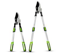 Telescopic Ratchet Anvil Lopper Garden Branch Cutter