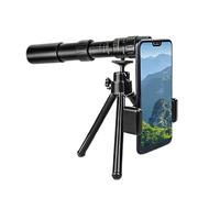 Telescopic Refractor - Portable Monocular Telescope, Smartphone Telescope | Non-Slip Grip Cell Phone Monocular Telescope, High Magnification Sight Telescopes for Star Gazing and Bird Watching