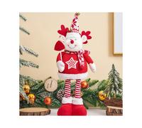 (Telescopic Reindeer, 48 x 20cm) Large Light Luxury Cartoon Christmas Figurines, Cute Doll Ornaments for Desk, Dining Table & Window Display