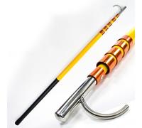 Telescopic Rescue Pole with Hook, Multi Use Safety Equipment for Pool, Playground, and Water Park Emergencies