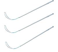 Telescopic Rescue Pool Pole Set - 3-Piece Set (10, 16, 23, 30 feet) Water Rescue Hook for Drowning Prevention and Pool Safety - Essential Equipment for Saving Lives