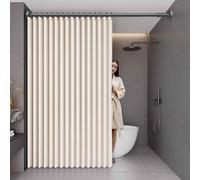 Telescopic Rod Folding Door Curtain - Room Darkening Privacy Pleated Curtain with Magnetic Closure for Closet - 120x180cm Ideal for Home Décor and Light Control