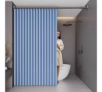 Telescopic Rod Folding Door Curtain - Room Darkening Privacy Pleated Magnetic Closure for Closet - Easy Install Home Decor (W 150*H 200cm)