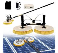 Telescopic Rod PV Panel Wash Cleaning Machine, Double Head Solar Panel Cleaning Equipment Solar Cleaner Robot,Solar Panel Cleaner,Electric Water Fed Pole Kit(Mains Electricity,3.5M)