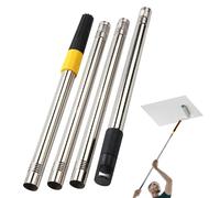 Telescopic rod, robust, high-reach telescopic window cleaning rod, with ergonomic handle and stainless steel rod for household, garden, outdoor