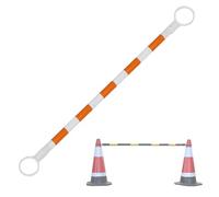 Telescopic Safety Barricade Pole, 4-6.6ft Reflective Traffic Cone Barrier, 1-12 Packs, Multicolor for Crowd Control & Enhanced Visibility, Orange/White - Ideal for Events & Traffic Managemen