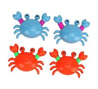 Telescopic Shape Changing Pop Tube Toy Stretchy Cup Toy Bright Color Plastic Light Weight Fidget Sensory Toy for Kids Family Playtime 4PCS (Crab)