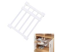 Telescopic Shelving Cabinet, Telescopic Shelf, Extendable Wardrobe System Shelf, Insert Wardrobe Divider, Suitable for Cabinets, Shoe Racks, Storage Racks, Adjustable Length 23-30cm