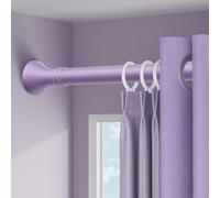 Telescopic Shower Curtain Rod Adjustable 410-500cm 360-450cm 160-250cm 40-55cm No Drill Easy Install Versatile for Bathroom Bedroom Closet Windows Doors (Violet Color)