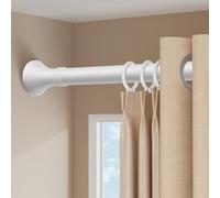 Telescopic Shower Curtain Rod Adjustable 410-500cm 360-450cm 160-250cm 40-55cm No Drill Extension Rod for Bathroom Bedroom Closet Windows Doors (White 210-300cm)