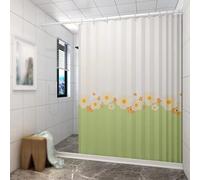 Telescopic Shower Curtain RodMagnetic Design 3Sided Attraction Includes Waterproof Curtain Multiple Sizes for Bathroom 1.0 * 2.0