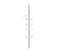 Telescopic Shower Shelf - 3/4-Tier Adjustable Stainless Steel Corner Bathroom Shelf, No Drilling, Space-Saving for Bathroom & Shower