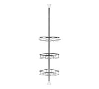 Telescopic Shower Shelf - 3/4-Tier Adjustable Stainless Steel Corner Bathroom Shelf, No Drilling, Space-Saving for Bathroom & Shower