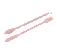 Telescopic Silicone Spatula Pink Reusable Jar Scraper Retractable Mini Makeup Spatula Spoon Set for Cosmetics