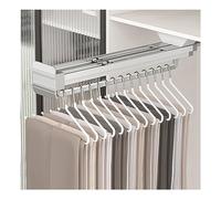 Telescopic Sliding Pants Hanger - Space Saving Clothes Rod Silent Operation Max Load 25kg Versatile Storage nizer White 40cm - Perfect for Closet & Wardrobe!