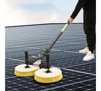Telescopic Solar Panel Cleaner with Dual Brush Heads, Electric Tool for Efficient Solar Maintenance & Window Cleaning - Ultimate Cleaning Solution for Photovoltaic Systems