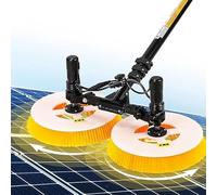 Telescopic Solar Panel Cleaner with Dual-Head Brush, Automatic Outdoor Cleaning Tool for Photovoltaic Panels and Windows