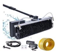 Telescopic Solar Panel Cleaning Brush and Water Fed Pole Kit with 3.5/5.5/7.5M Pole and Rolling Brush for Outdoor Photovoltaic Panel, Glass, Window, Roof Cleaning