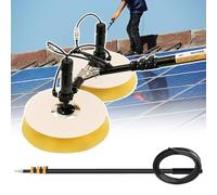 Telescopic Solar Panel Cleaning Brush & Water Fed Pole Kit - 11.5/18/24.5ft with 360° Dual Brush Heads & 65cm Wide for Efficient Solar Panel & Window Cleaning