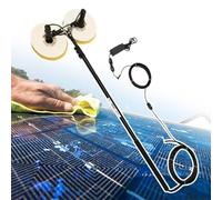 Telescopic Solar Panel Cleaning Kit - 360° Double Head Water Fed Brush, 7.5m Reach, High Flow Rate 500-750m³/H, Efficient Outdoor Cleaning Tool for Solar Panels & Solar Systems Maintenance