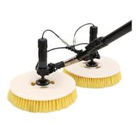 Telescopic Solar Panel Cleaning Machine, Dual Head Window Washing Equipment with 3.5m Reach for Outdoor Maintenance