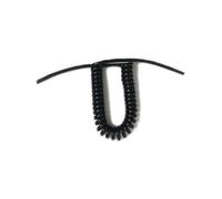 Telescopic Spiral Cable 2 Core 2.5mm Square Retractable Spring Power Cable Line 2.5 Meter 5 Meter 7.5 Meter Black White Spiral Cord Wire for Outdoor Retractable(Black,Stretch 1.25 meter)