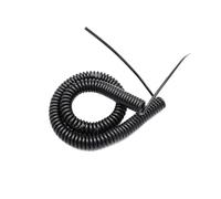 Telescopic Spiral Cable 2 Cores Expandable Power Cord Wire Black Spring Telescopic Spiral Cable 24AWG 20AWG 17AWG 14AWG 2.5 Meters 5 Meters 7.5 Meters Retractable(2 core 20AWG,Line length 7.5 meter)