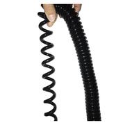 Telescopic Spiral Cable 20AWG 6 Core Telescopic Power Cord Black Copper Core Power Spring Wire Spiral Sheathed Extensible Cable Retractable(Stretch 5 meter)