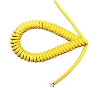 Telescopic Spiral Cable, 5-Core 0.5mm² 7.8mm PVC Telescopic Spring Cable Retractable Coil Extension Cord 1-5 Meter(Stretch 2 meter)
