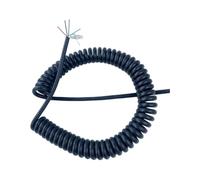 Telescopic Spiral Cable 5 Core Spiral Telescopic Wire 26AWG 0.15mm Spring Wire Shielded Wire Stretch 1 Meter 5 Meters 10 Meters 15 Meters Retractable(Stretch 6 meter)