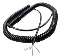 Telescopic Spiral Cable, Retractable Power Cord Pure Copper Core 4 Core Cable Extend Tensile(Stretch 8 Meters)