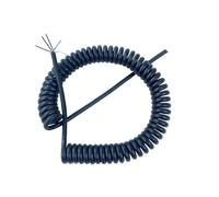 Telescopic Spiral Cable Spiral Telescopic Wire Spring Shielded Wire 5 Cores 24AWG 0.2mm square Stretch 1 Meter to 14 Meters Spiral Cable Retractable(Stretch 13 meter)