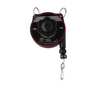 Telescopic Spring Balancer with Hook and Wire Rope, Adjustable Tension 0.5-3.0KG, 200cm Length, Black Plastic Material for Industrial Material Handling(0.5-1.2KG)