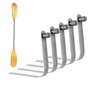 Telescopic Spring Buckle Tent Positioning Ball - V Shaped Button Spring Clip | Kayak Paddle Locking Pin | 5 Pcs Manganese Steel, 6-9mm, for Camping Tent Pole Canopy Boat Awning Outdoor Tube Positionin