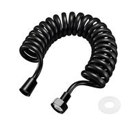 Telescopic Spring Tube Hose, 1.5m Maximum Length Flexible Shower Hose for Toilet Bidet Sprayer, Bathroom Faucet, Handheld Shower, Pet Washing, Plant Watering, Includes Plumbers Tape