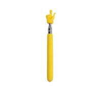 Telescopic Stainless Steel Command Stick, Finger Reading Guide Pointer Stick, Extendable Teaching Pointer Hand Pointer(yellow)