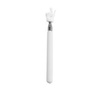 Telescopic Stainless Steel Command Stick, Finger Reading Guide Pointer Stick, Extendable Teaching Pointer Hand Pointer(white)