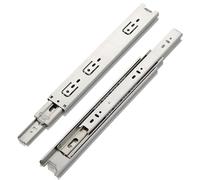 Telescopic Stainless Steel Drawer Slides 250-1000mm, Full Extension 3-Section Runners, Heavy-Duty 1.2mm Kitchen Drawer Guides, 45mm Width, 750mm (30in) Size