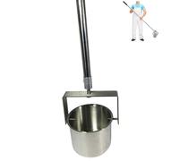 Telescopic Stainless Steel Water Sampler Dipper 5-23M, 1000ml Liquid Sampling Kit with Plastic Beaker for Ponds, Sewers & Environmental Monitoring