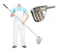 Telescopic Stainless Steel Water Sampling Dipper Kit, 2FT-22.9FT, 500/1000ml Water Sampler with Extendable Pole, Durable Silver Water Sampling Tool for Deep Water Collection
