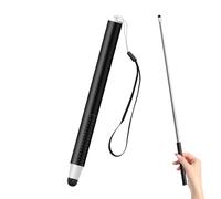 Telescopic Stylus Pen for Touch Screens, Highly Sensitive Flocking Pen Tip, Stylus Pen for Touch Screens, Pointers for Classroom, Teacher Coach Presenter Pointer, Pointer Finger Stick, Black