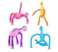 Telescopic Suction Cup Toy - Travel Toys Dinosaur Sensory Tube | Kids Basket Stocking Stuffer Educational Fidget for Party Festival Entertainment Prize Travel Game