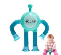 Telescopic Suction Toys - LED Sensory Toys Pop Tube Foldable Early Learning Toy for Imagination | For Living Room, Classroom, Dorm & Bedroom, Ac