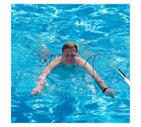 Telescopic Swimming Pool Rescue Pole, Snap Design, Detachable for Lifeguard Use, Length Adjustable from 2.5m to 7m