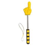 Telescopic Teacher's Pointer 13.8in Classroom Pointer Stick Demonstration Pointer With Soft Handle，Finger Shaped Pointer， Student Focused On The Teacher's Lecture Nzd175 (Yellow, 8cmX35cm)