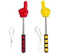 Telescopic Teachers Pointers Extendable Pointer Stick for Classroom Retractable Hand Finger Pointers Stick Mini Classroom Pointer for School Early Education Toys (Red,Yellow)