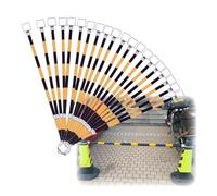 Telescopic Traffic Barrier Pole 4.1-6.56 Ft - Yellow & Black Extendable Safety Bar - 20PCS Road Construction & Parking Traffic Cone Excluder - Durable & Portable Traffic Control Solution