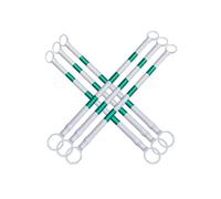 Telescopic Traffic Cone Connecting Rods - 2 Pack High-Visibility Road Safety & Crowd Control Accessories For Effective Traffic Management Durable & Adjustable(White and green,6Pcs)