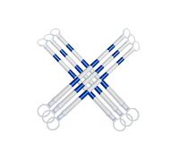 Telescopic Traffic Cone Connecting Rods - 2 Pack High-Visibility Road Safety & Crowd Control Accessories For Effective Traffic Management Durable & Adjustable(White and blue,6Pcs)